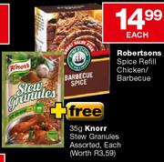 Robertsons Spice Refill Chicken/Barbecue Each