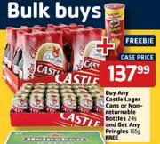 Castle Lager Cans or Non-Reurnable Bottles-24's Per Case