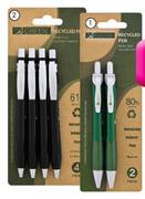 Go Green Retractable Ball Point Pens-Per 4 Pack