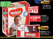 Huggies Dry Comfort Jumbo Pack Disposable Nappies Size 3-76's/Size 4-66's/Size 5-56's Per Pack
