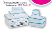Home Essence Air And Liquid Contalners-14 Piece