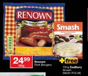 Renown Pork Bangers-500gm