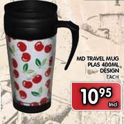 MD Travel Mug Plas Design-400ml Each