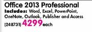 Microsoft Office 2013 Professional Each