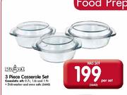 Marinex 3 Piece Casserole Set-Per Set