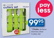 Clicks 16-Piece Stainless Steel Cutlery Set-Per Set