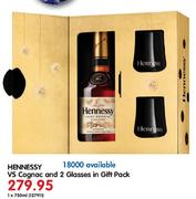 Hennessy VS Cognac-1 x 750 ml And 2 Glasses In Gift Pack