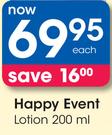 Happy Event Lotion-200ml Each