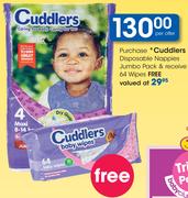 Cuddlers Disposable Nappies Jumbo Pack -Per Offer