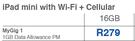 Apple iPad Mini With WiFi+ Cellular 16GB-On My Gig 1