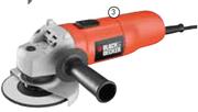 Black & Decker 900W 115mm Angle Grinder KG915-QS