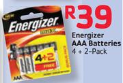 Energizer AAA Batteries-4 + 2 Pack