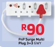 PnP Surge Multi Plug 3 + 3-6WY