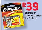 Energizer AAA Batteries-4+2 Pack