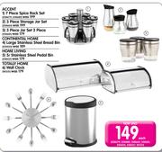 Home Living 5L Stainless Steel Pedal Bin