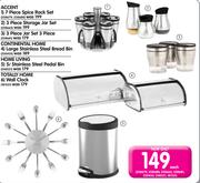 Continental Home Large Stainless Steel Bread Bin