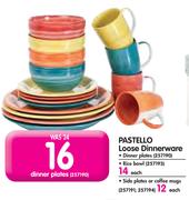 Pastello Loose Dinnerware Side Plates Or Coffee Mugs-Each