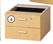 Platinum 2 Drawer Fitted Pedestal-300x420x420mm