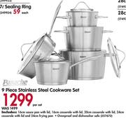 Panache 9 Piece Stainless Steel Cookware Set-Per Set