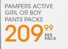 Pampers Active Girl Or Boy Pants Pack-Per Pack