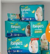 Pampers Active Baby Jumbo Packs-94's, 82's, 68's, 62's, 58's, 54's Per Pack
