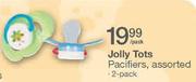 Jolly Tots Pacifiers Assorted-2 Pack