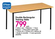 Double Rectangular Training Table