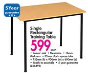 Single Rectangular Training Table