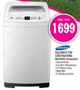 Samsung White Top Load Washing Machine-8kg(WA80G5DIP)