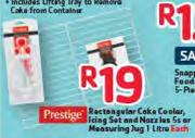 Prestige Rectangular Cake Cooler,Icying Set & Nozzles-5's Or Measuring Jug-1Ltr
