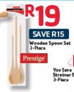 Prestige Wooden Spoon Set 3 Piece