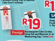 Prestige Rectangular Cake Cooler,Icing Set & NOzzles-5's Or Measuring Jug-1Ltr