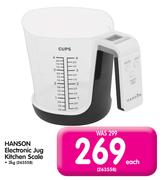 Hanson Electronic Jug Kitchen Scale-3kg 