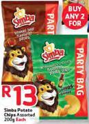 Simba Potato Chips Assorted-200G Each