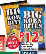 Willards Big Korn Bites Assorted-2x120G