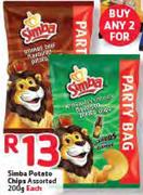 Simba Potato Chips Assorted-200G Each