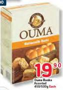 Ouma Rusks Assorted-450/500G Each