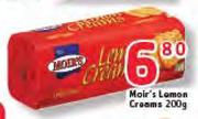 Moir's Lemon Creams-200gm