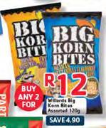 Willards Big Korn Bites-2 x 120gm