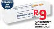 PnP No Name Shortbread Squares-200gm