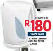 Kenwood 1.7Ltr Cordless Auto Jug Kettle