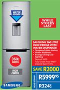 Samung 360L Inox Fridge With Water Dispenser