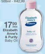 Elizabeth's Anne's & Purity Baby Oil-200ml