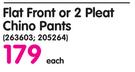 Legend Fiat Front Or 2 Pleat Chino Pants