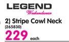 Legend Striped Cowl Neck