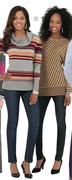 Legend Stripe Banded Hemline Tunic