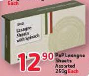 PnP Lasagne Sheets Assorted-250g
