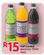 PnP-Cordial Assorted-750ml Each