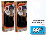 Femi Human Hair 28PCS #1-1 x 1's