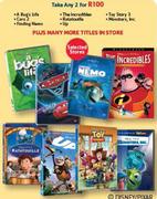 Disney Pixar Movies-Any 2